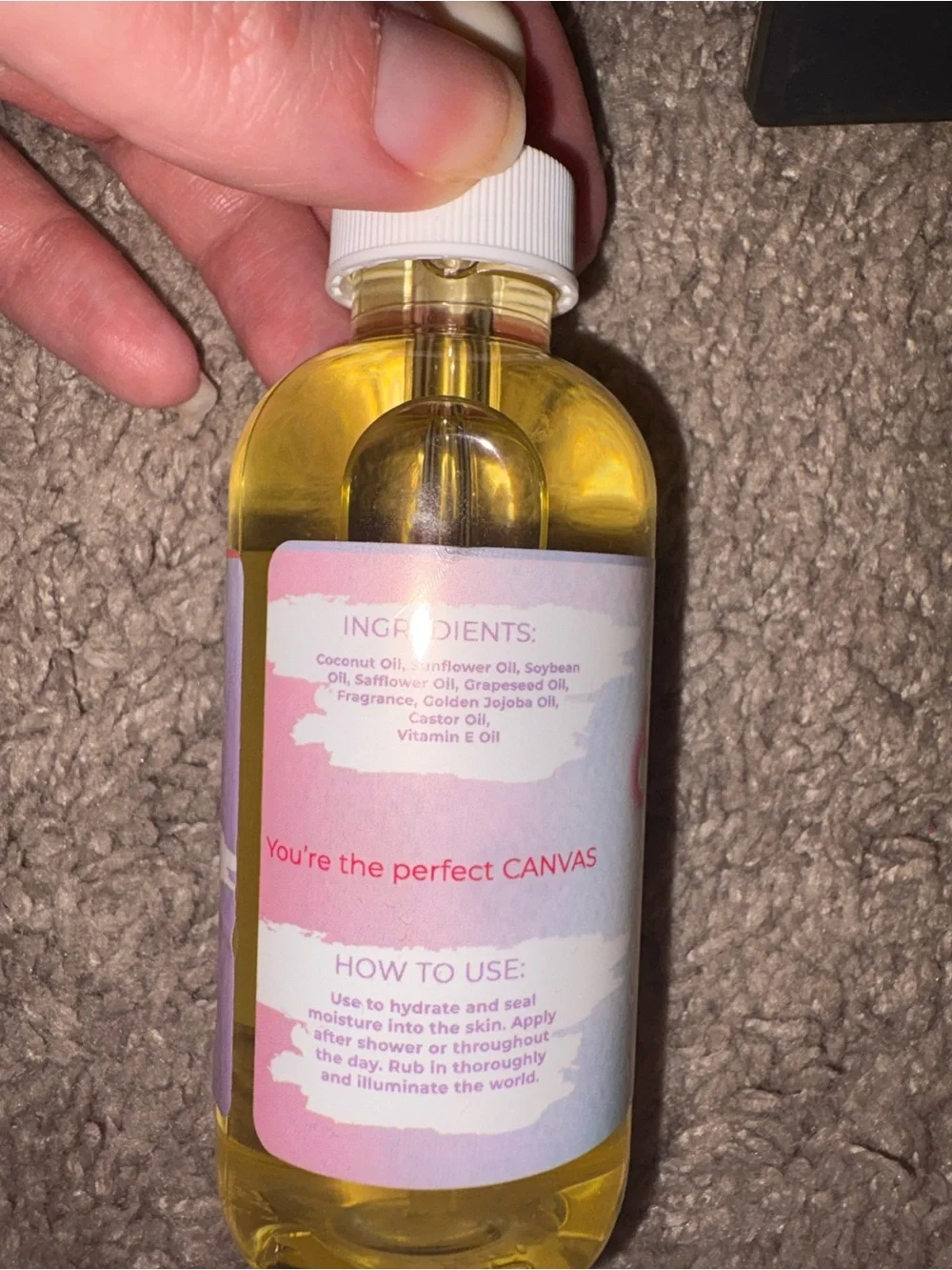 Canvas Beauty Body Drops - Cotton Candy Illuminating Oil (Pink)